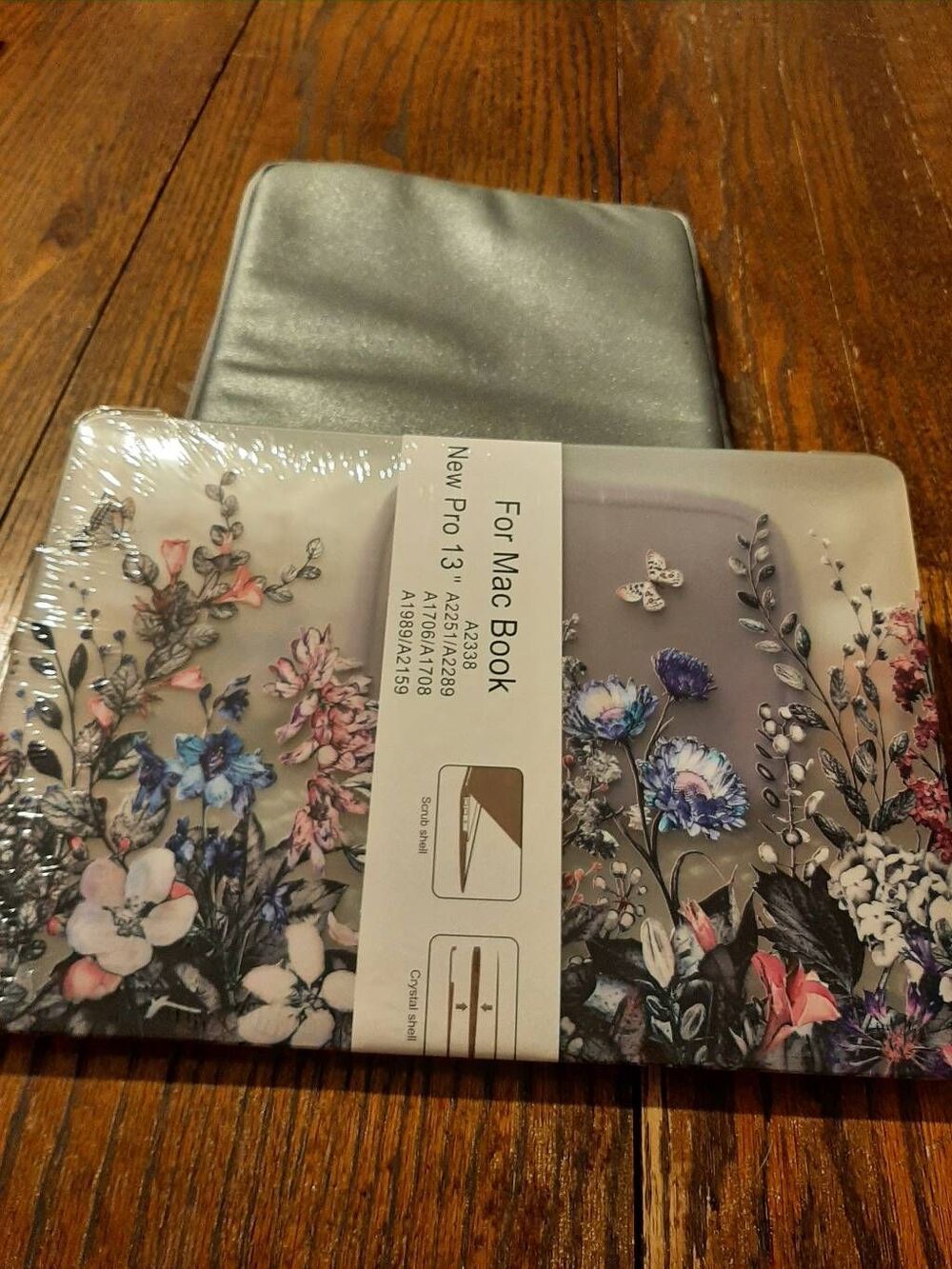New KECC Silver and Clear Floral Butterfly MacBook Pro 13" Sleeve and Protection